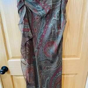 Ralph Lauren Paisley Maxi Skirt - Red and Green